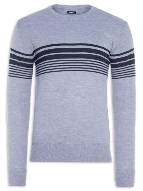 Suéter Masculino Listras - Cinza