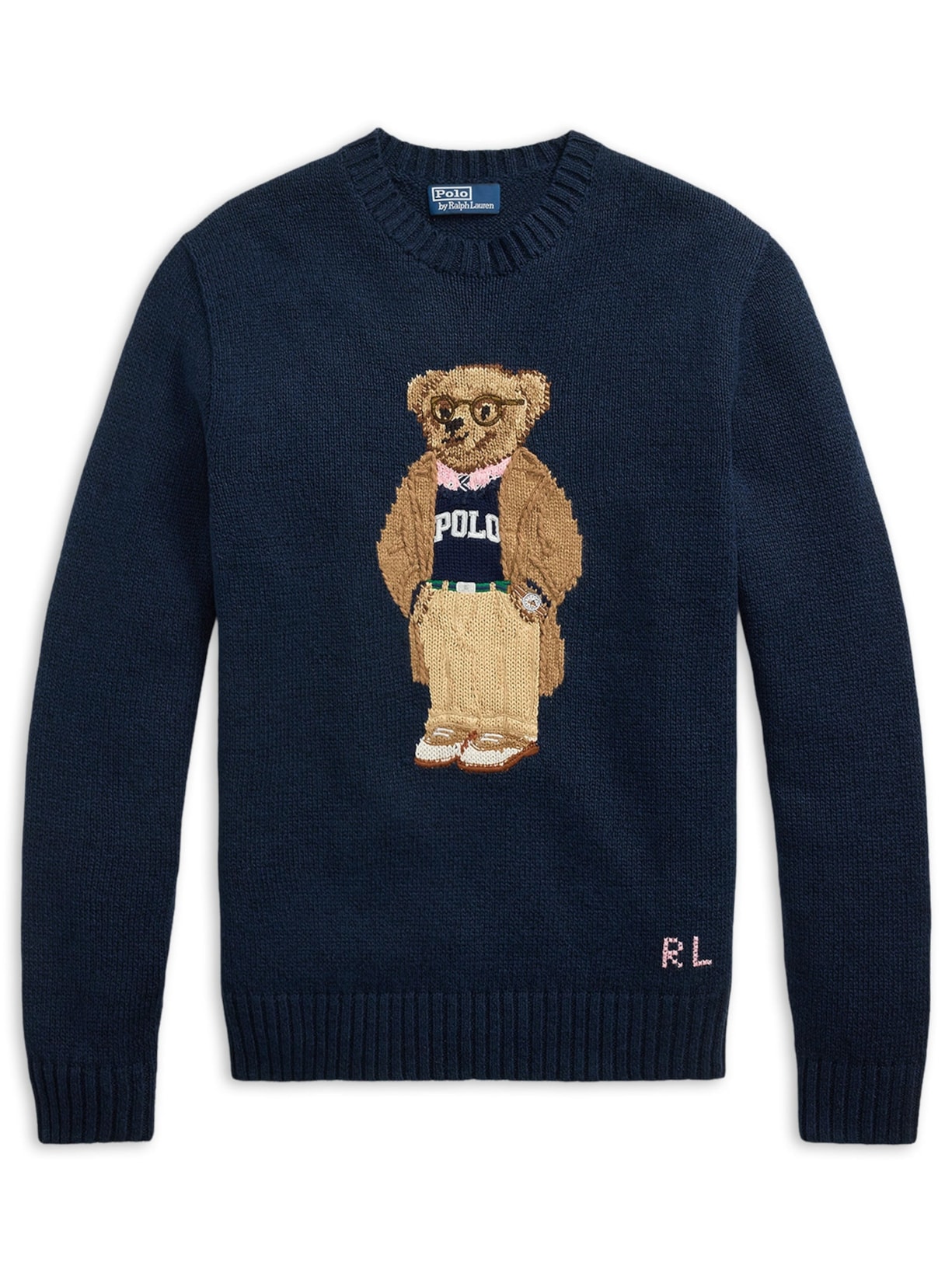 Suéter Masculino Manga Longa Seasonal Bear Azul Polo Ralph Lauren
