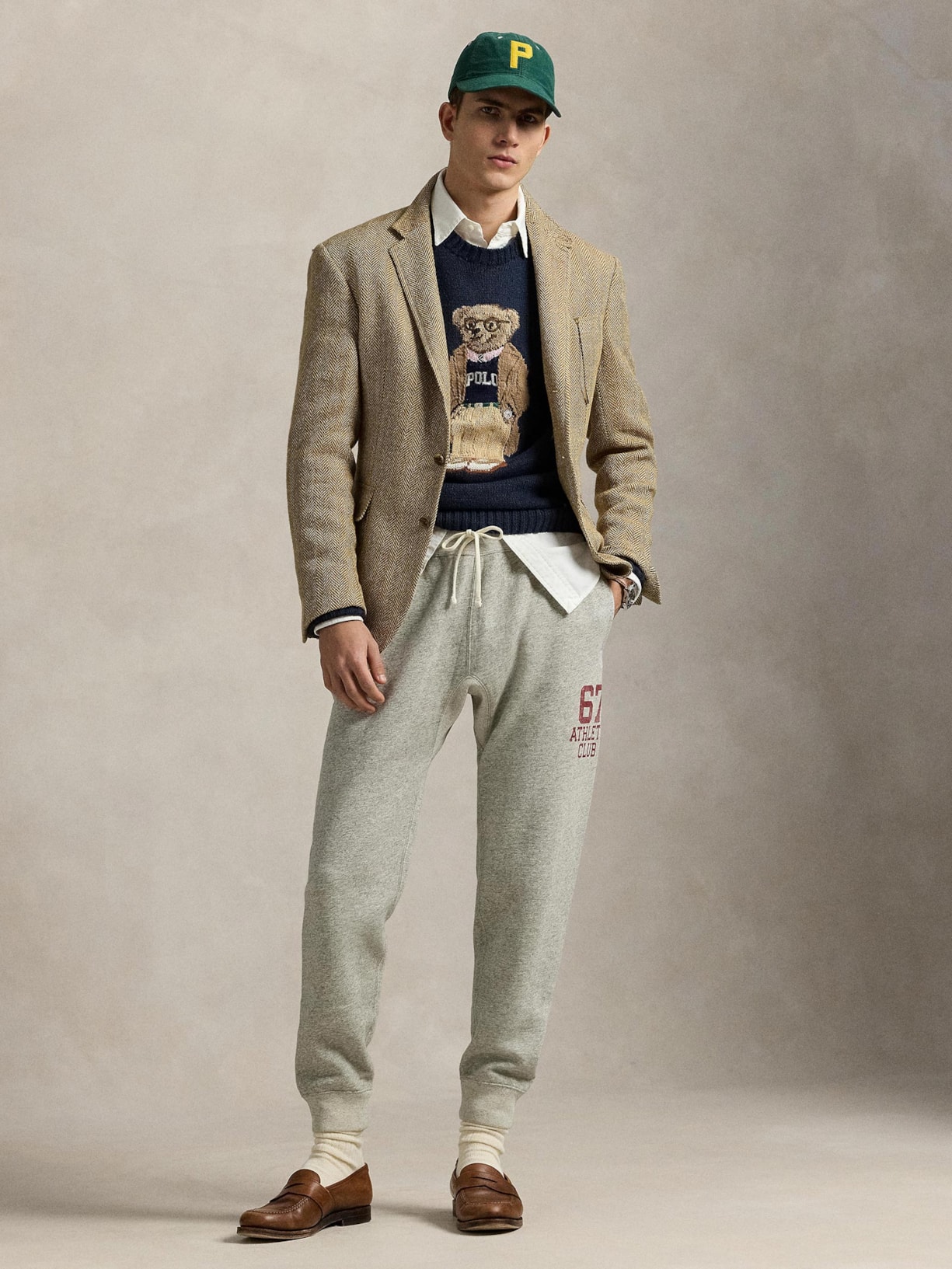 Suéter Masculino Manga Longa Seasonal Bear Azul Polo Ralph Lauren