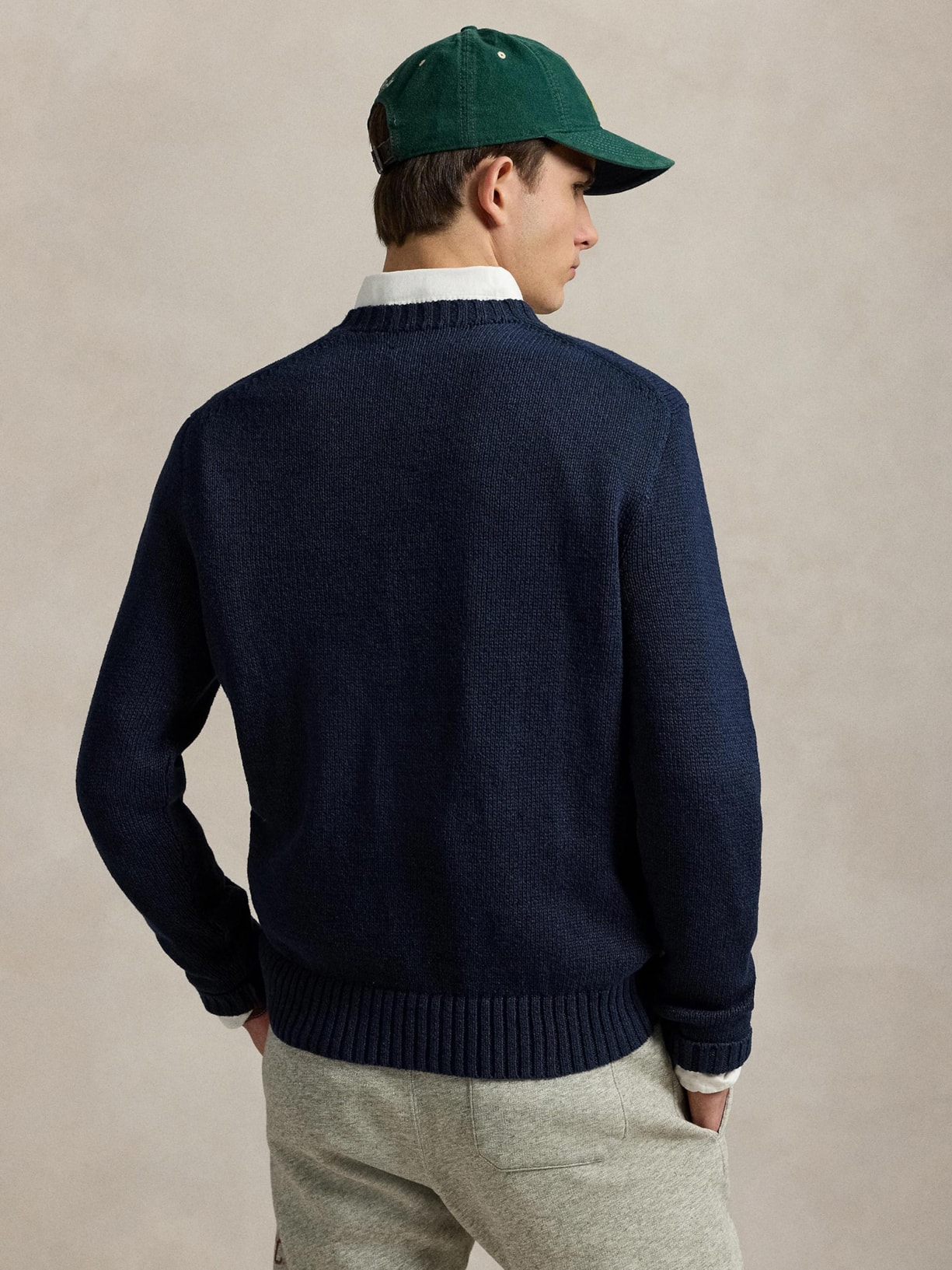 Suéter Masculino Manga Longa Seasonal Bear Azul Polo Ralph Lauren