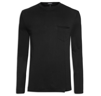 Suéter Masculino Manga Longa Soft Cotton - Preto