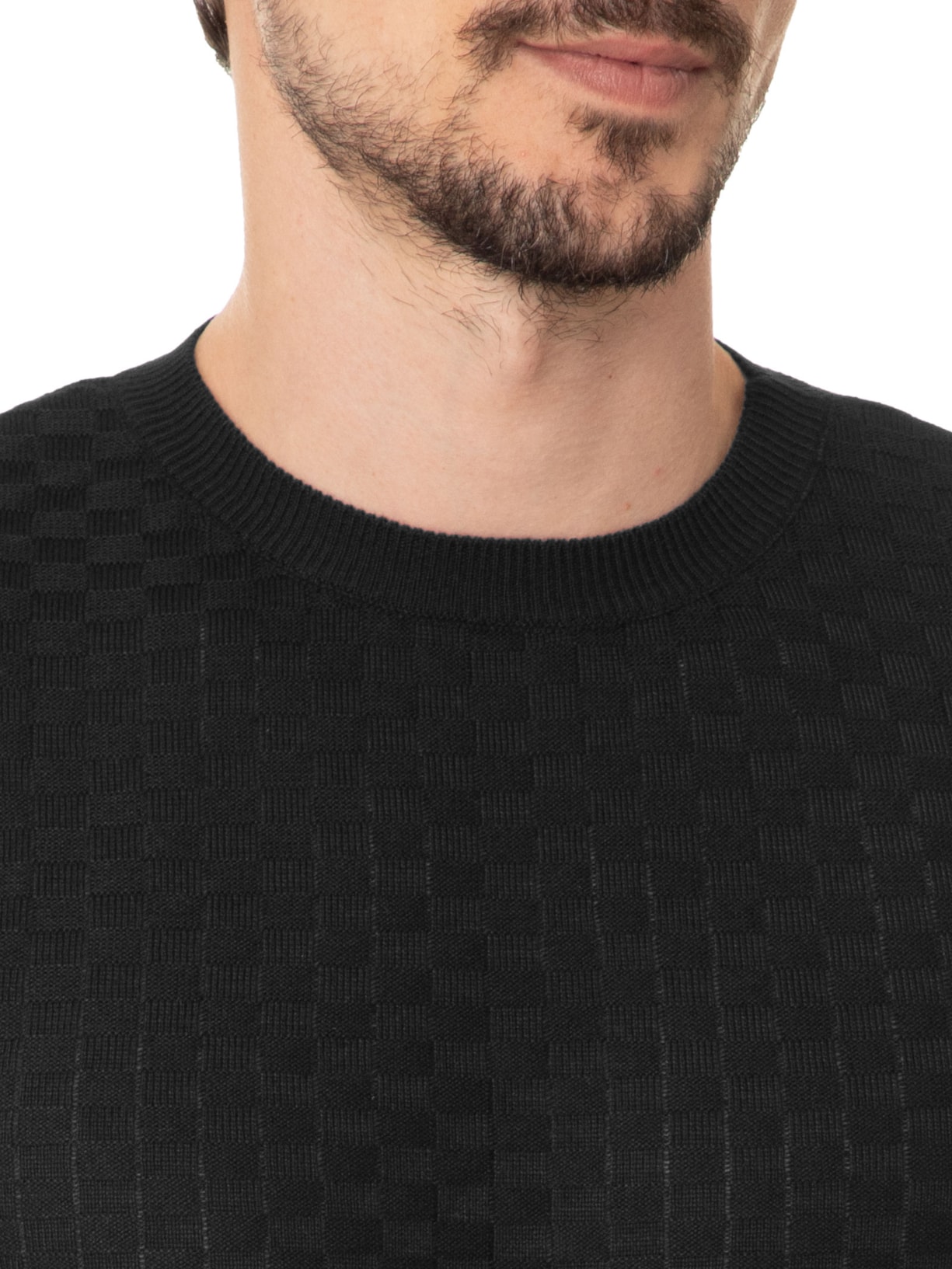 Suéter Masculino Manga Longa Square Preto John John