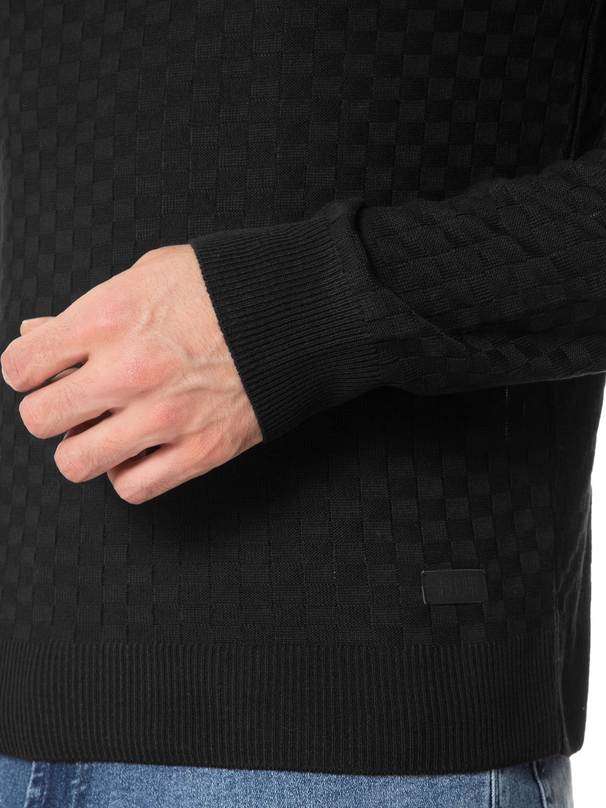 Suéter Masculino Manga Longa Square Preto John John