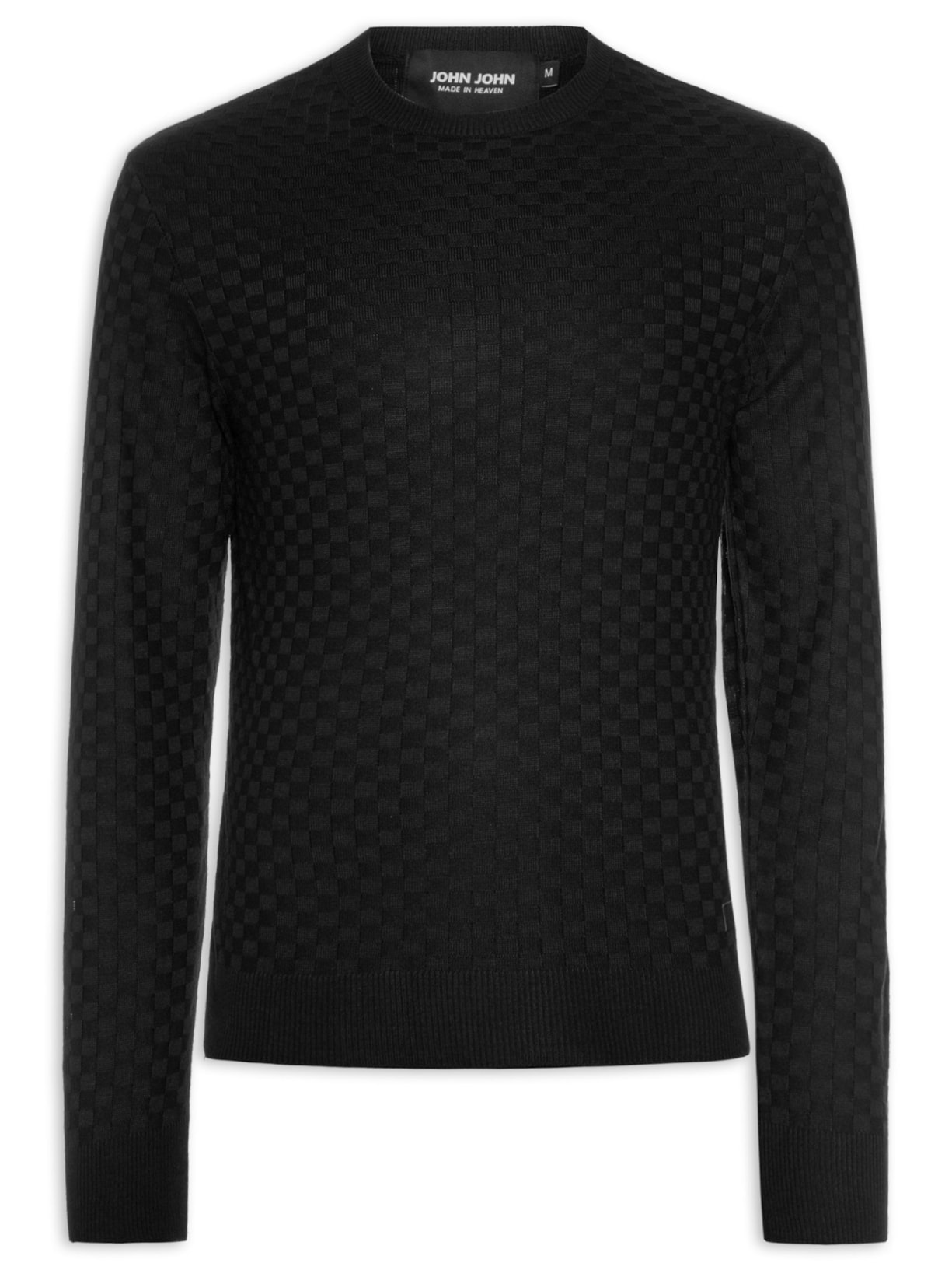 Suéter Masculino Manga Longa Square - Preto