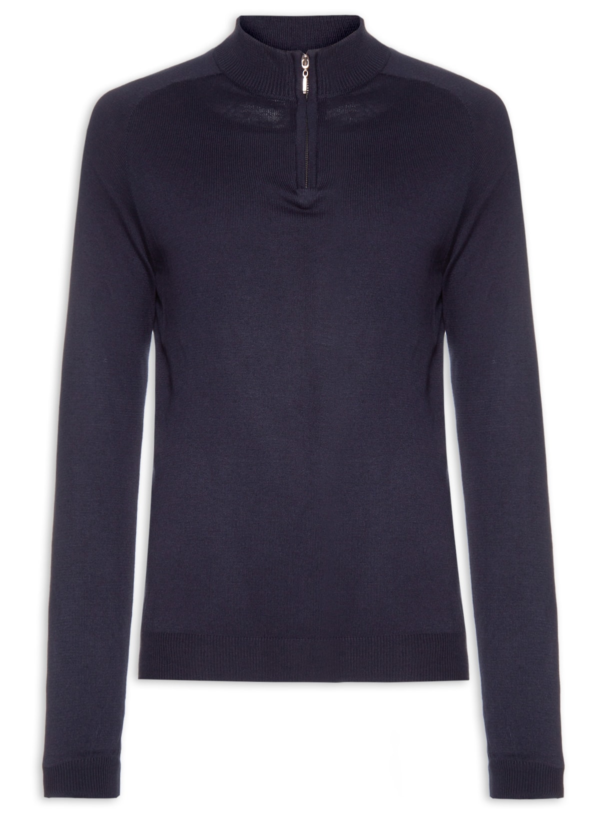 Suéter Masculino Meio Zíper - Azul