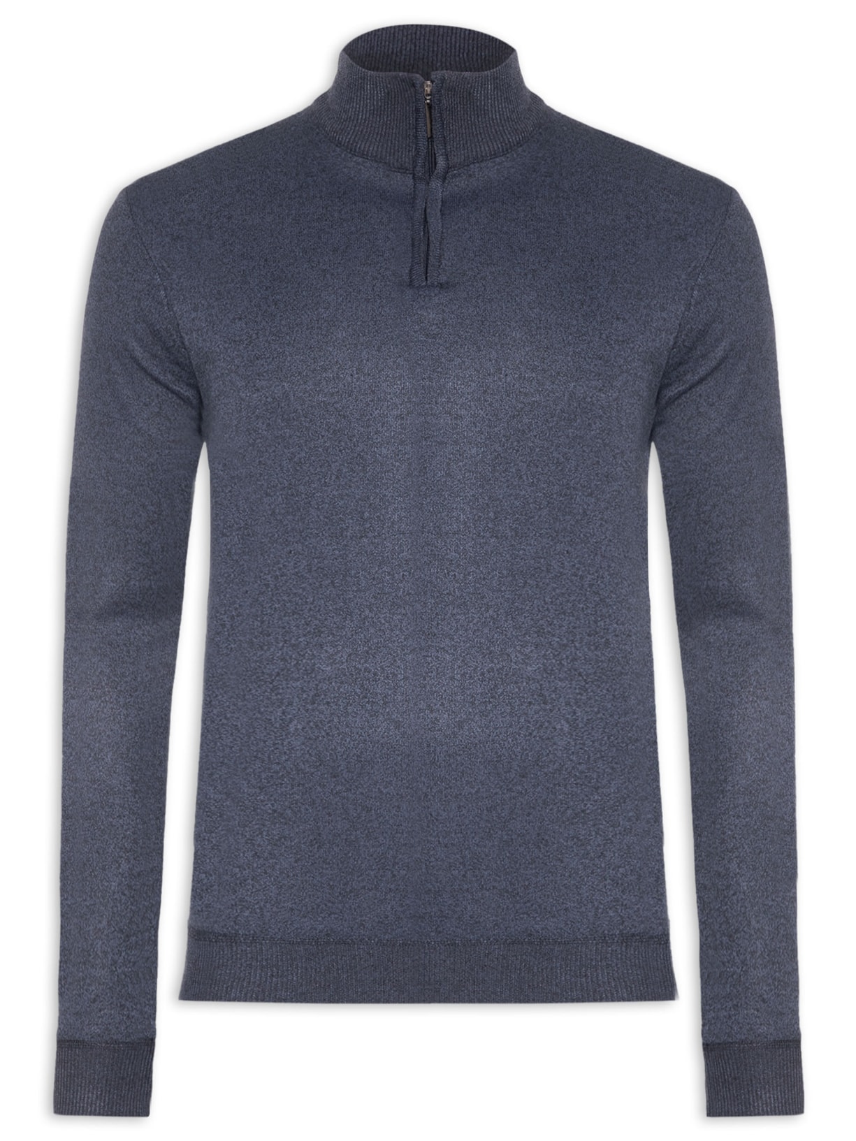 Suéter Masculino Meio Zíper - Azul