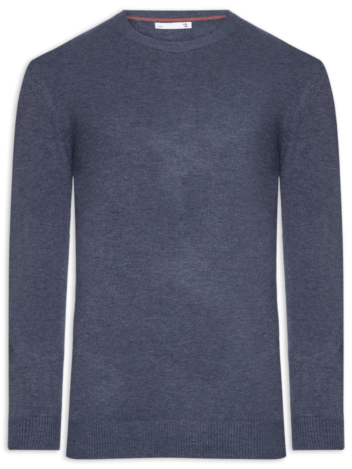 Suéter Masculino Mescla Gola Redonda Azul '2 Essential