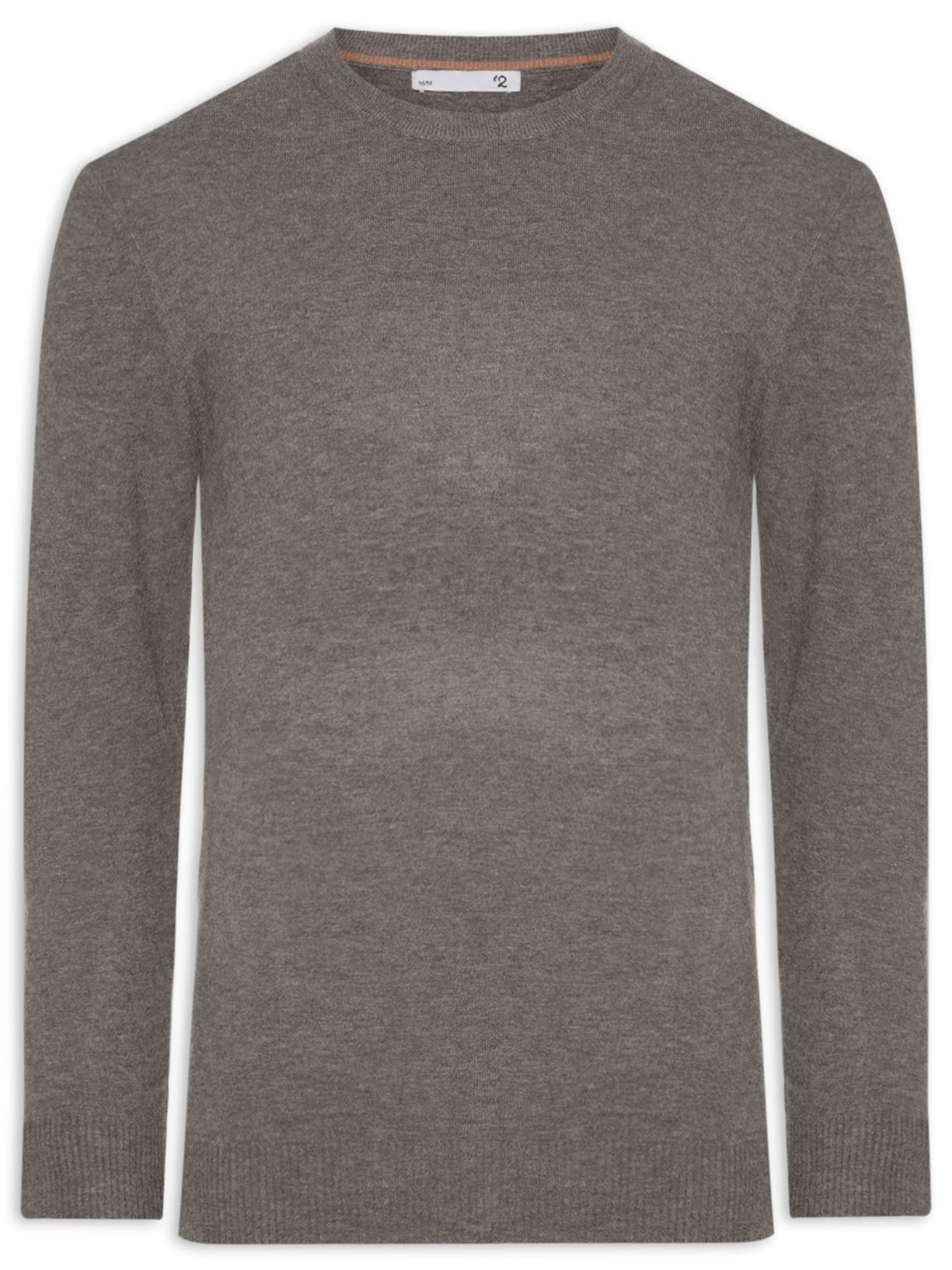 Suéter Masculino Mescla Gola Redonda Marrom '2 Essential