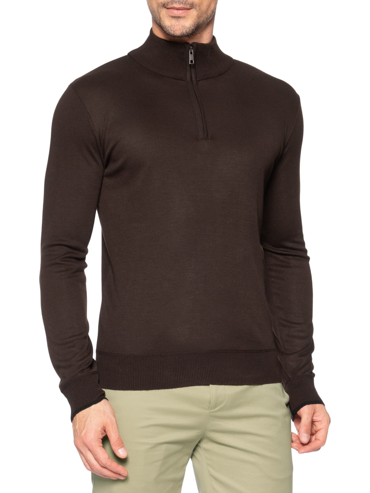 Suéter Masculino Natura Drape Marrom '2 Essential