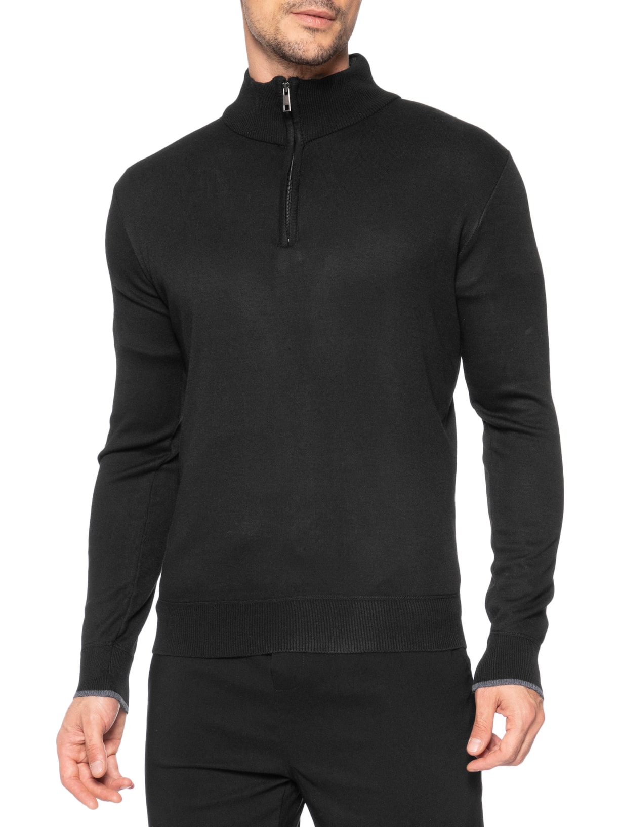 Suéter Masculino Natura Drape Preto '2 Essential