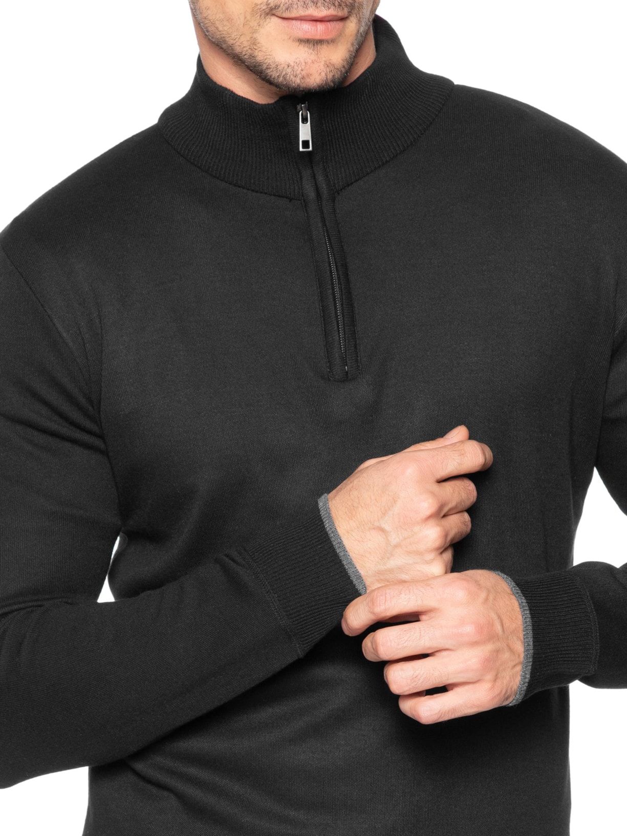 Suéter Masculino Natura Drape Preto '2 Essential