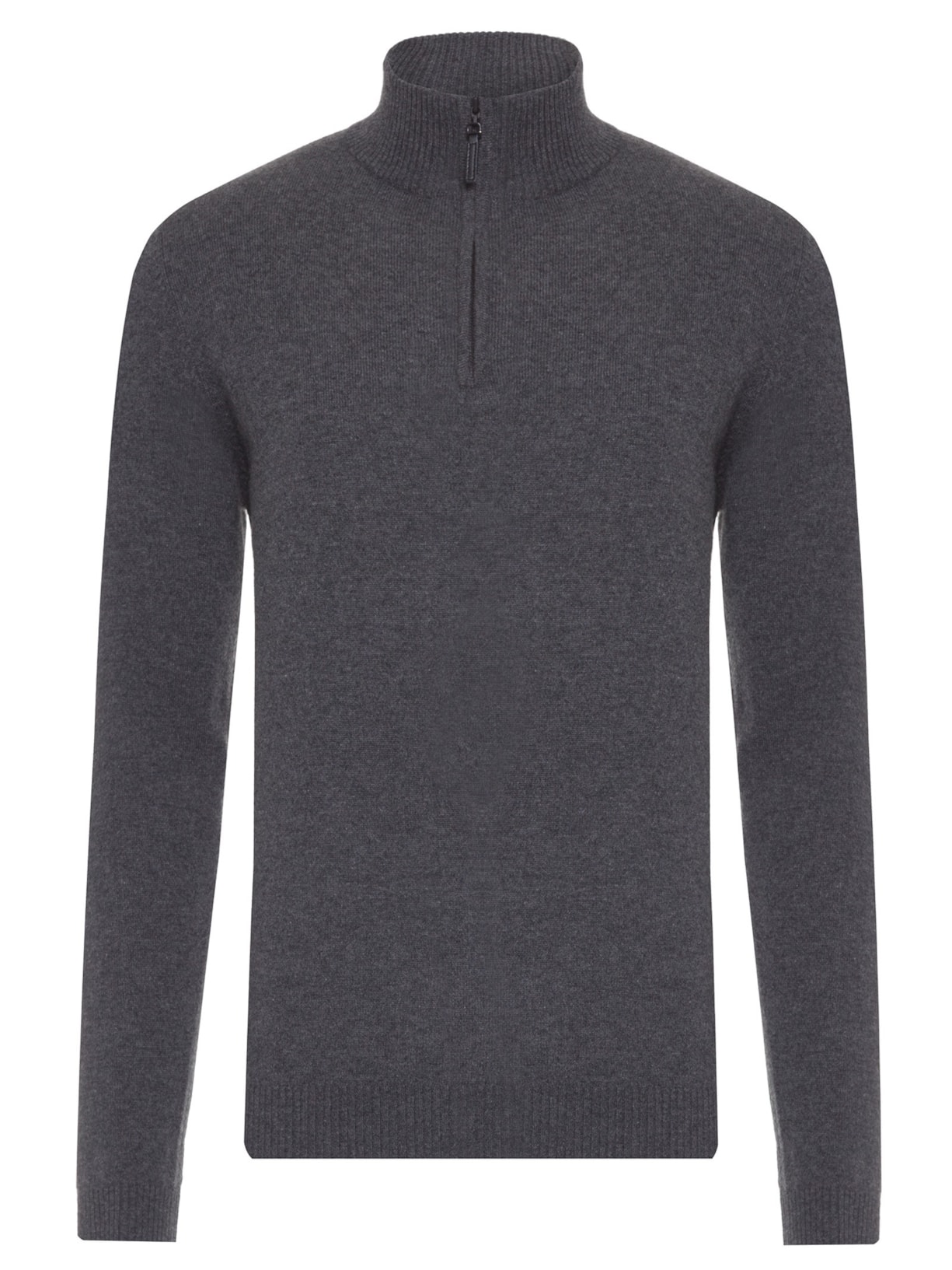 Suéter Masculino Puro Cashmere Detalhe Zíper Cinza '2 Essential