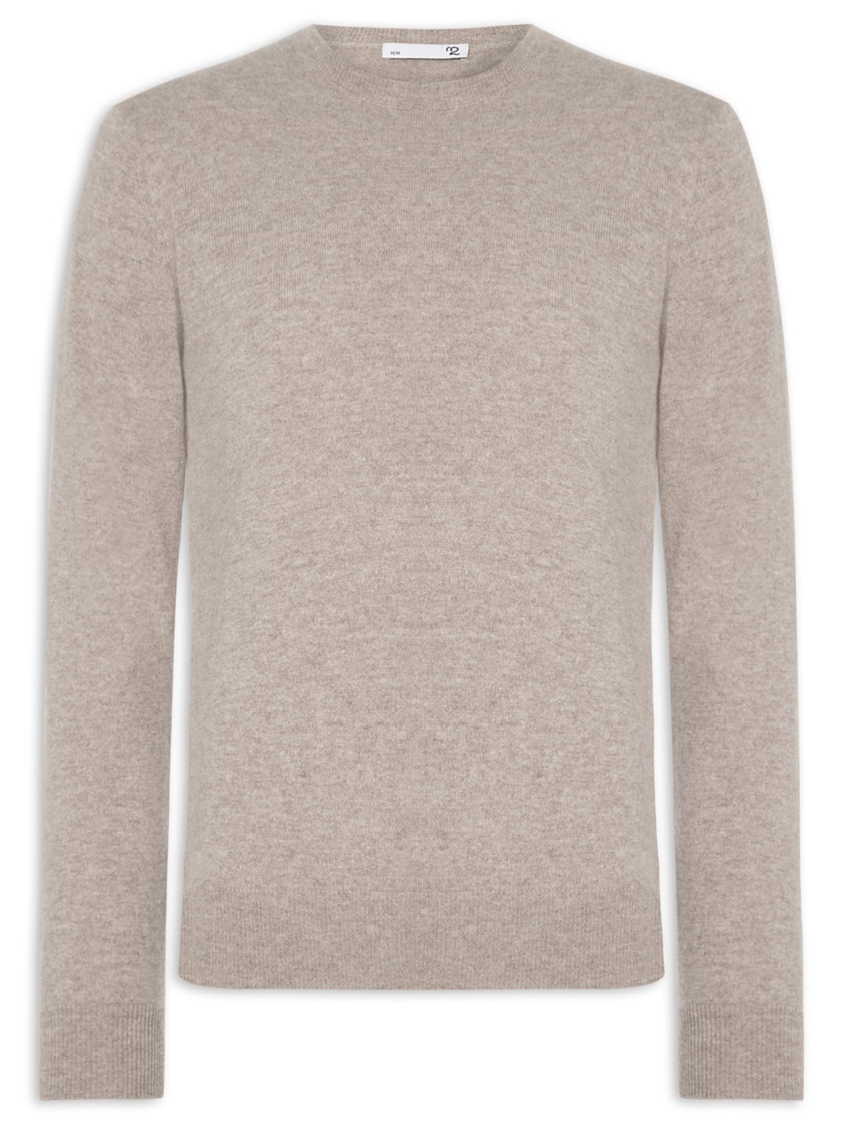 Suéter Masculino Puro Cashmere Gola Careca - Bege