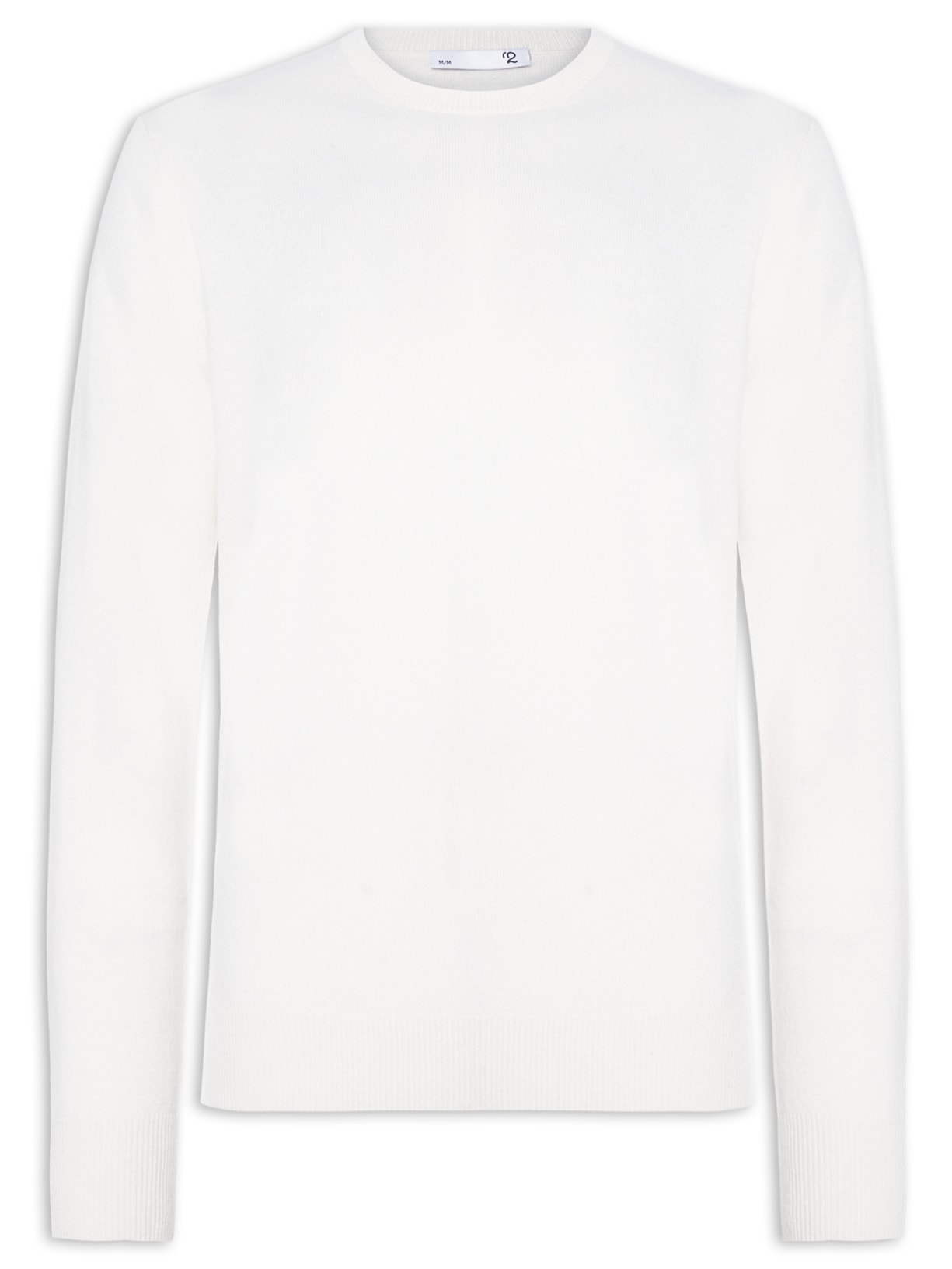 Suéter Masculino Puro Cashmere Gola Careca - Branco