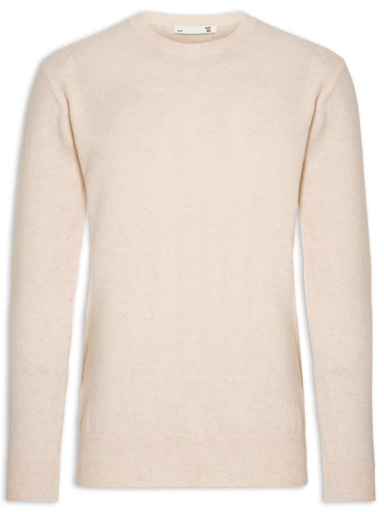 Suéter Masculino Puro Cashmere Gola Redonda - Bege