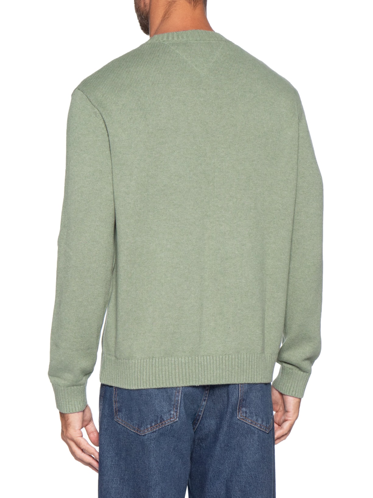 Suéter Masculino Regular Fit Mesclado Com Logo Cinza Tommy Jeans