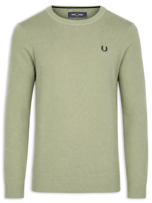 Suéter Masculino Regular Fit Piquê Stitch - Verde