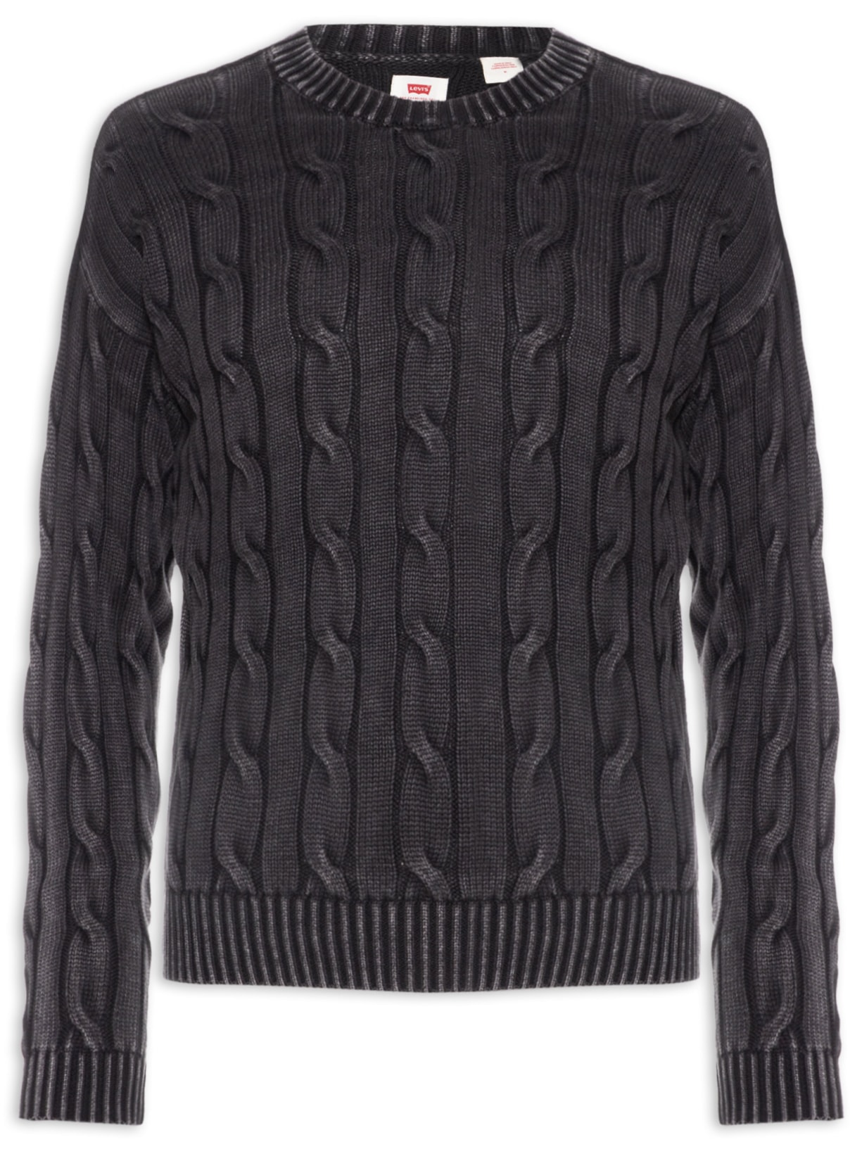 Suéter Masculino Relaxed Fit Carmel Cable - Preto
