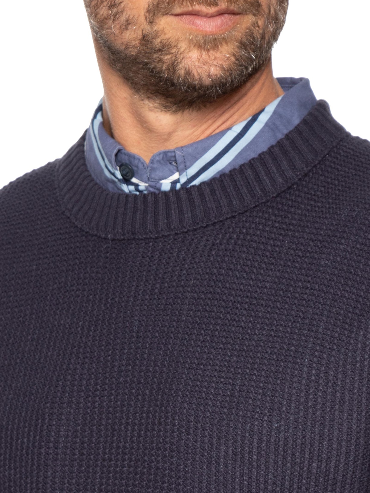 Suéter Masculino Roy Gola Careca Tricot Azul Jack & Jones