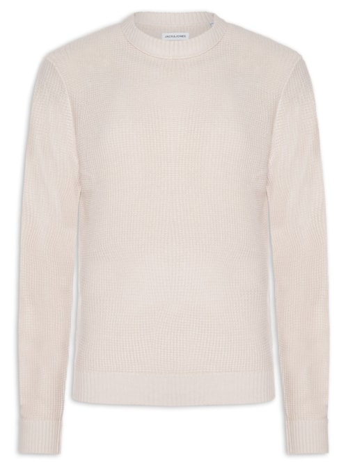 Suéter Masculino Roy Gola Careca Tricot - Bege