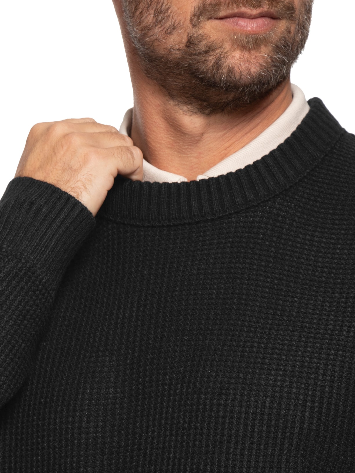 Suéter Masculino Roy Gola Careca Tricot Preto Jack & Jones
