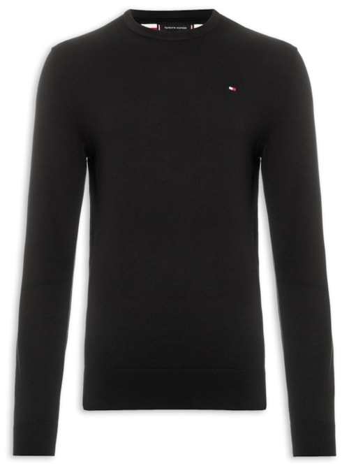 Suéter Masculino Signature Crew Neck - Preto