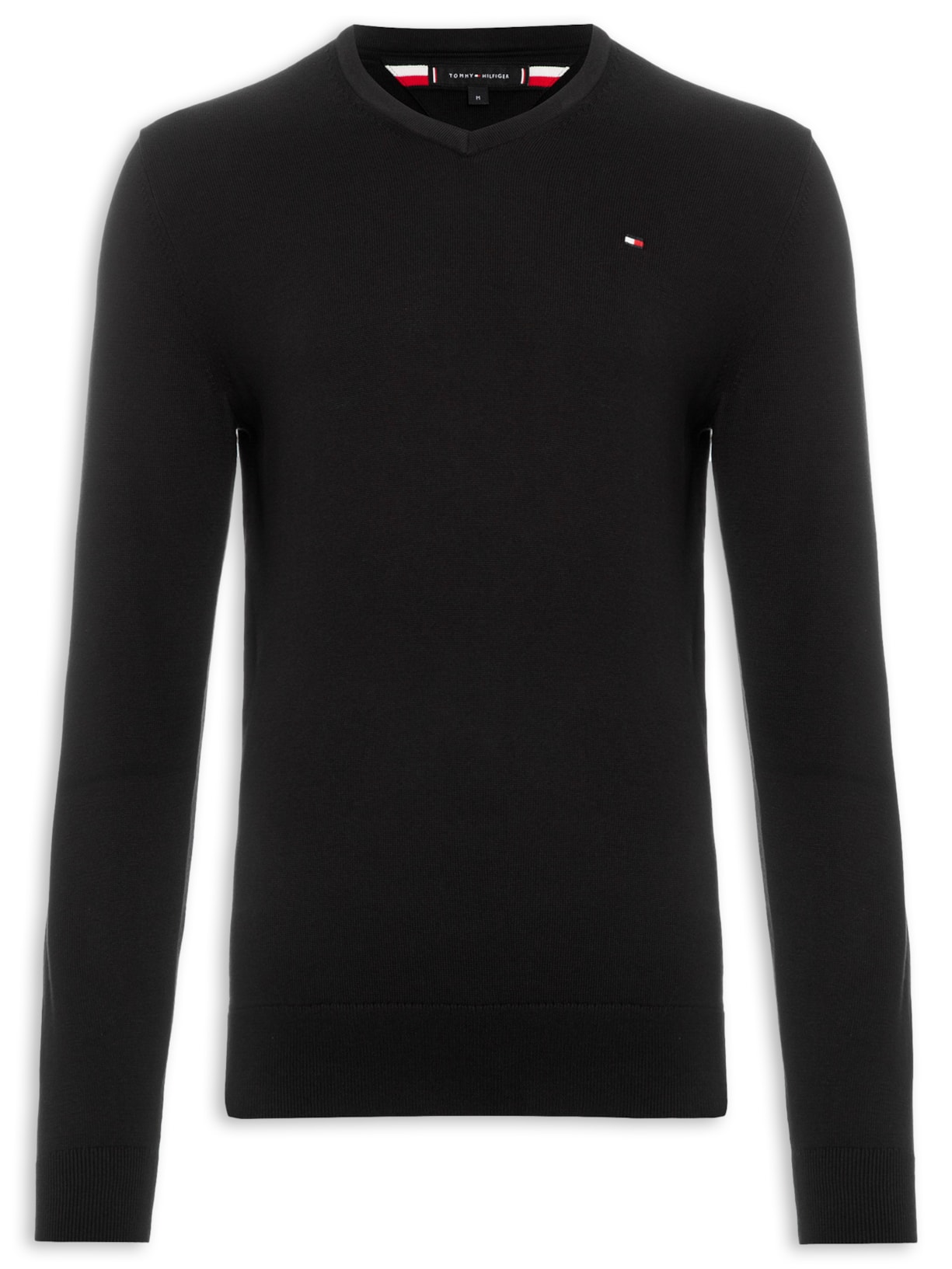 Suéter Masculino Signature V Neck - Preto