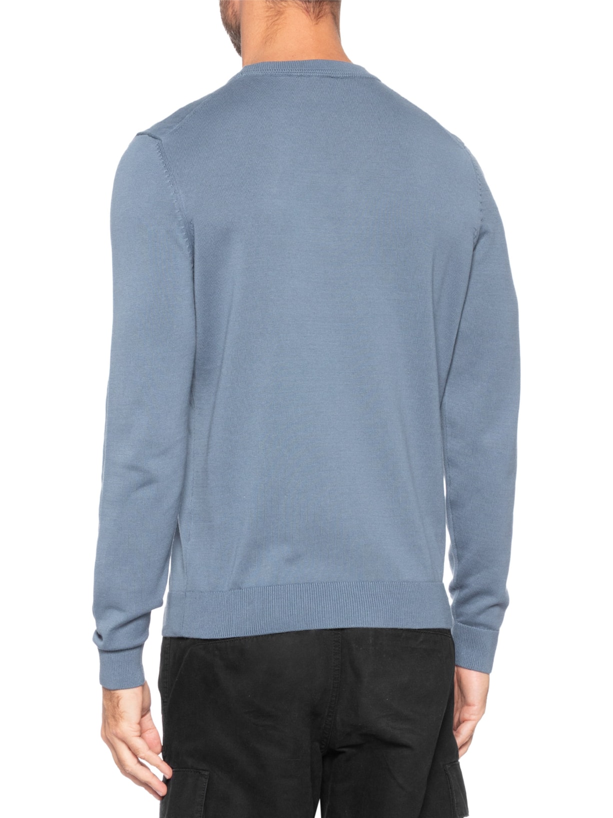 Suéter Masculino Slim-Fit Crew Neck San Cassius-C2 Azul Hugo