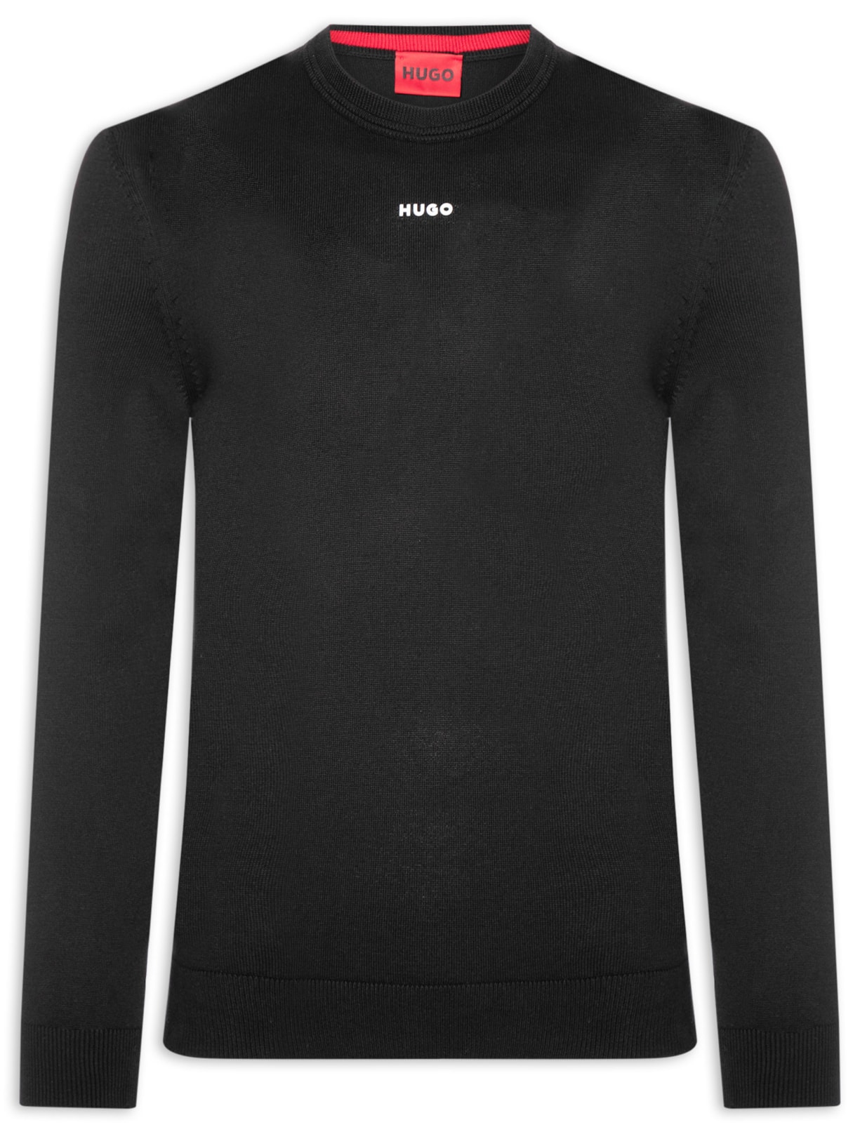 Suéter Masculino Slim-Fit Crew Neck San Cassius-C2 Preto Hugo
