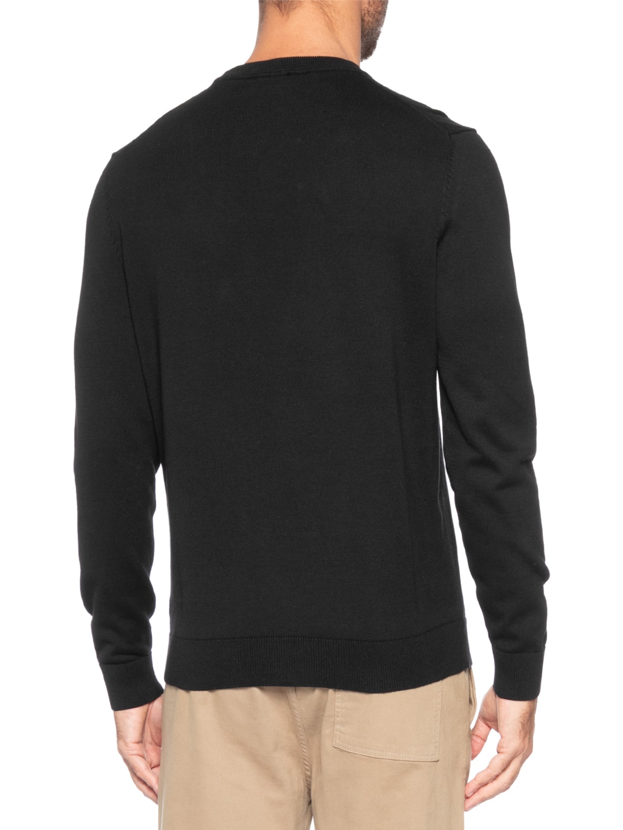 Suéter Masculino Slim-Fit Crew Neck San Cassius-C2 Preto Hugo