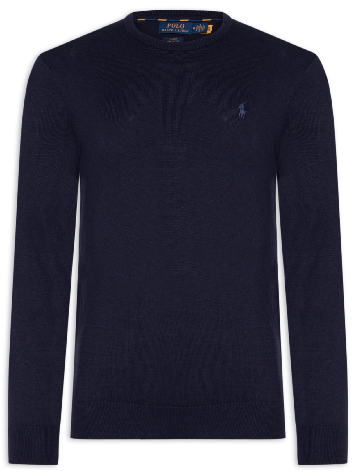 Suéter Masculino Slim Fit Crewneck Pima Cotton - Azul