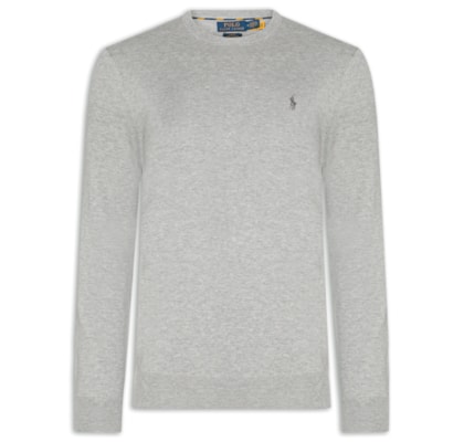 Suéter Masculino Slim Fit Crewneck Pima Cotton - Cinza