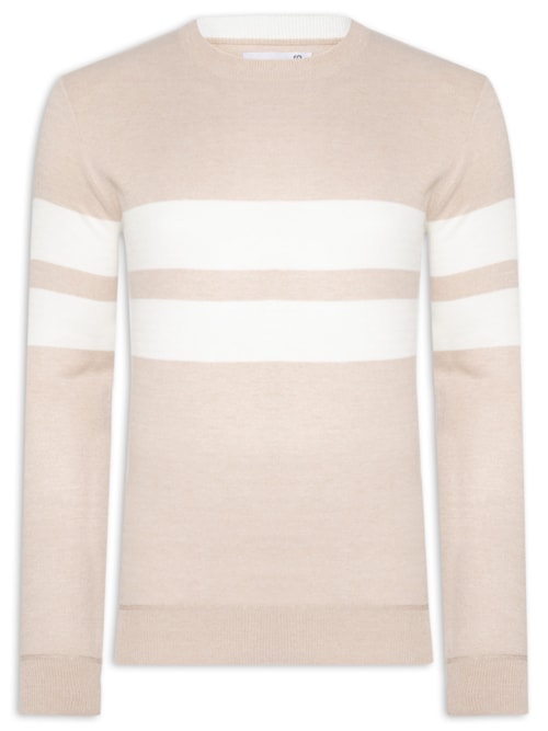 Suéter Masculino Soft Gola Redonda - Bege