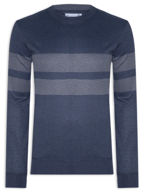 Suéter Masculino Soft Gola Redonda - Cinza