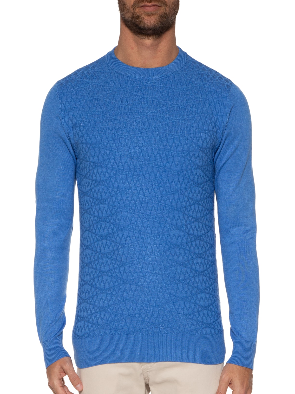 Suéter Masculino Textura Azul '2 Essential