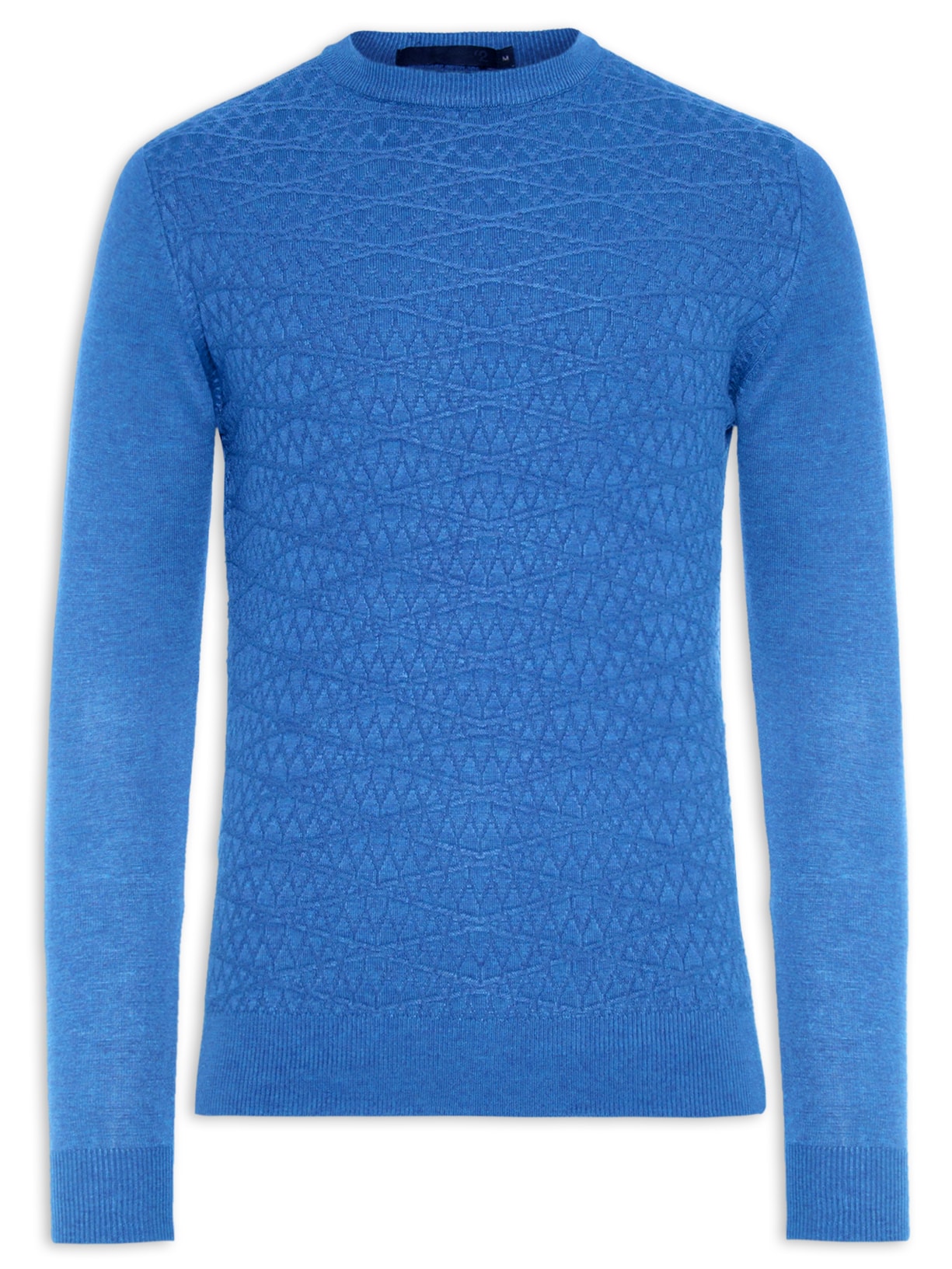 Suéter Masculino Textura Azul '2 Essential