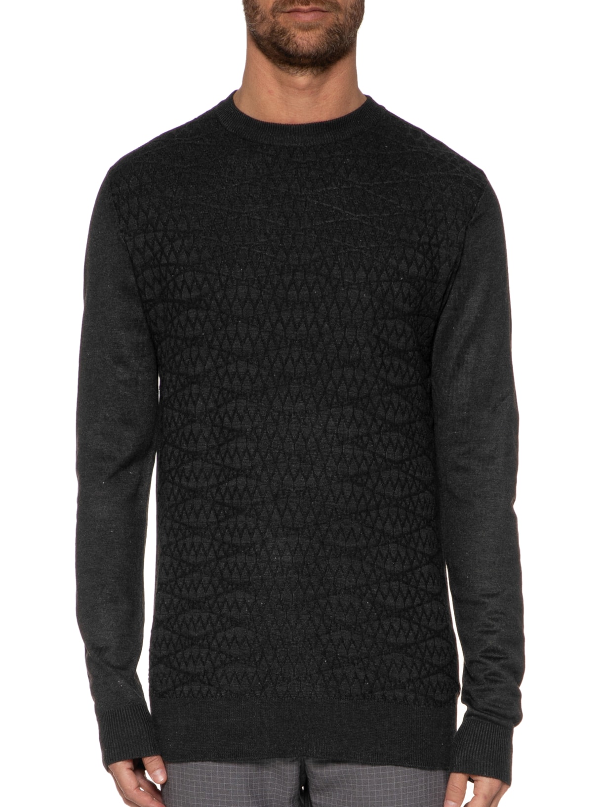 Suéter Masculino Textura - Preto by '2 ESSENTIAL