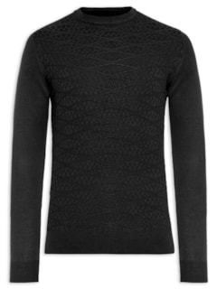 Suéter Masculino Textura - Preto by '2 ESSENTIAL