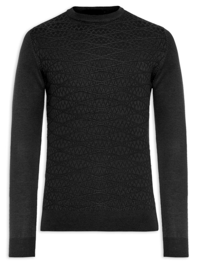 Suéter Masculino Textura - Preto by '2 ESSENTIAL