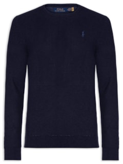 Suéter Masculino Textured Crewneck Polo Pony Cotton - Azul by POLO RALPH LAUREN
