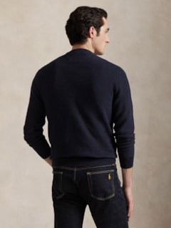 Suéter Masculino Textured Crewneck Polo Pony Cotton - Azul by POLO RALPH LAUREN