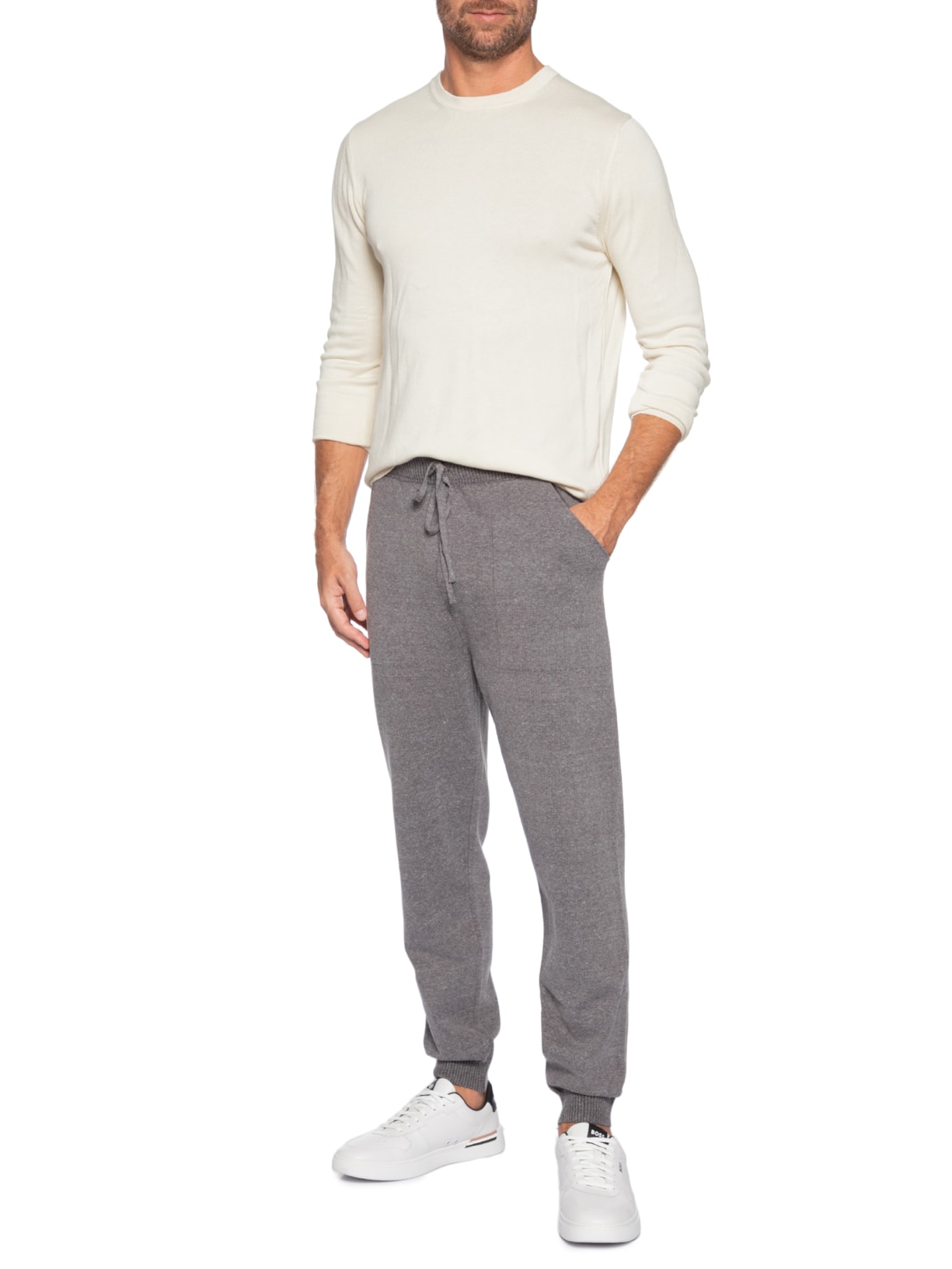 Suéter Masculino Tricô Branco Paramount Alfaiataria