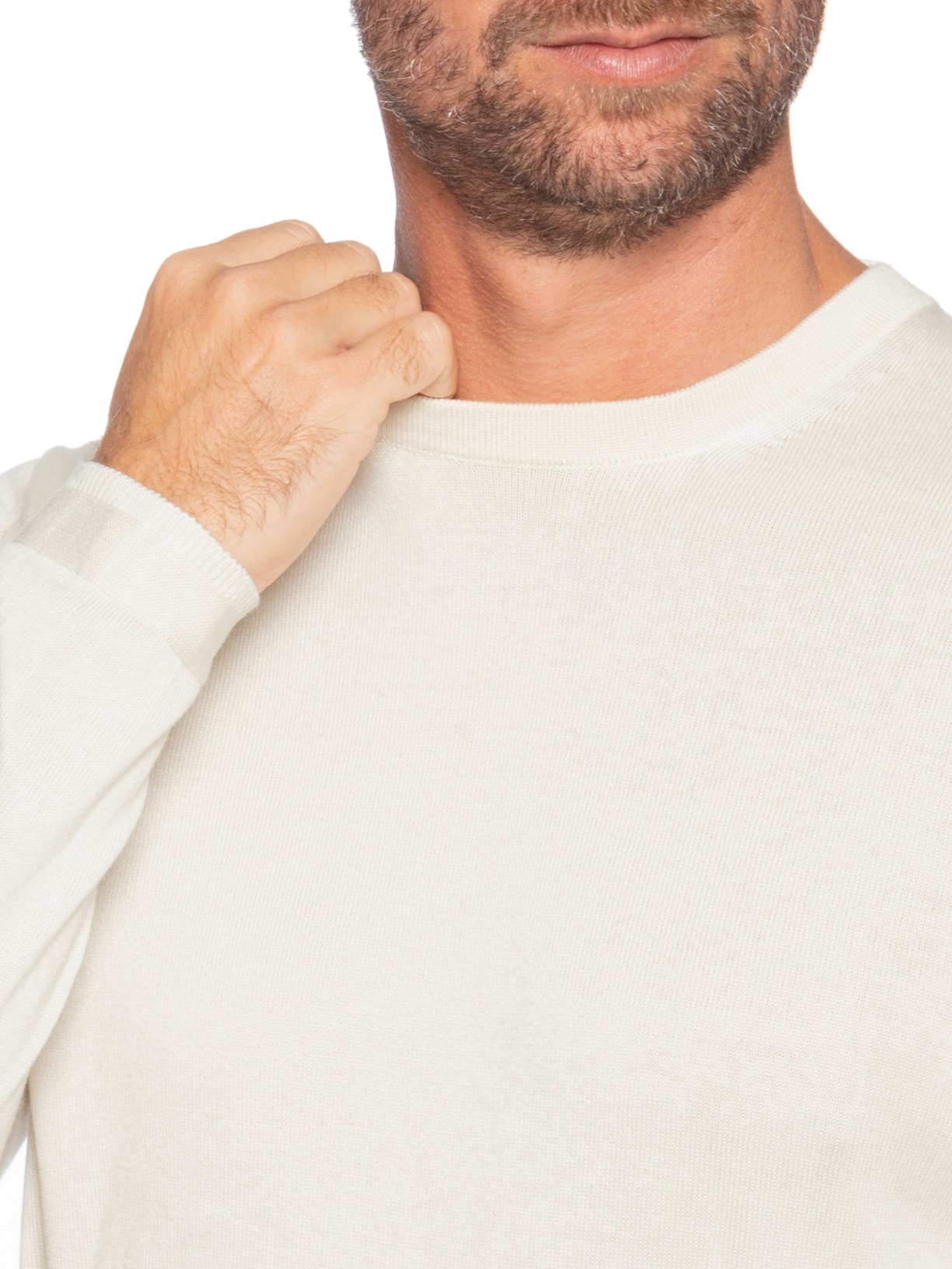 Suéter Masculino Tricô Branco Paramount Alfaiataria