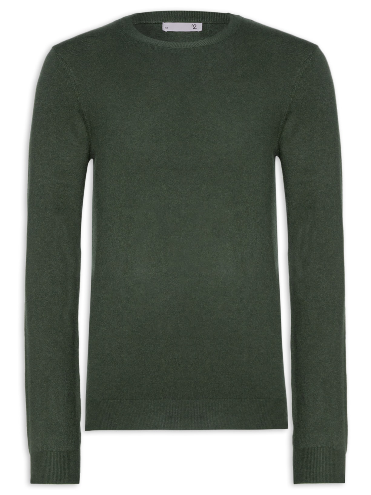 Suéter Masculino Tricot Básico Gola Redonda - Verde