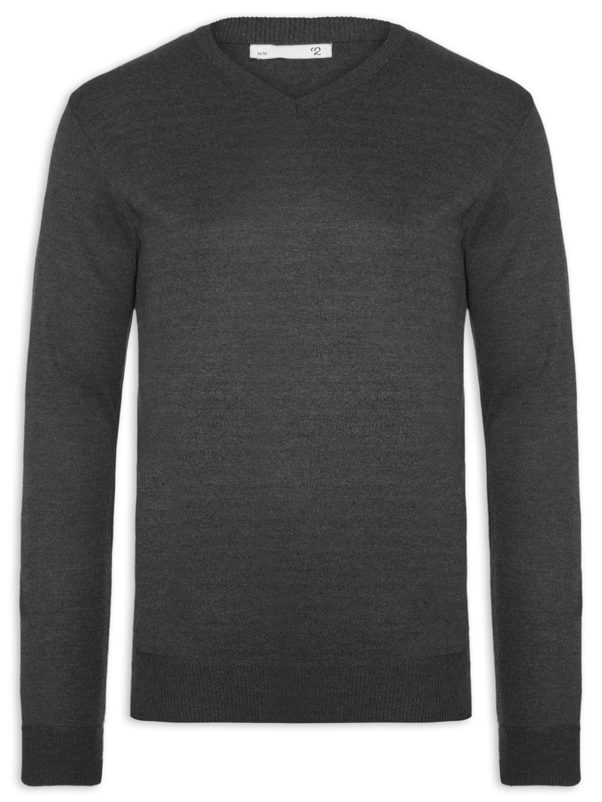  Suéter Masculino Tricot Básico Gola V Preto '2 Essential