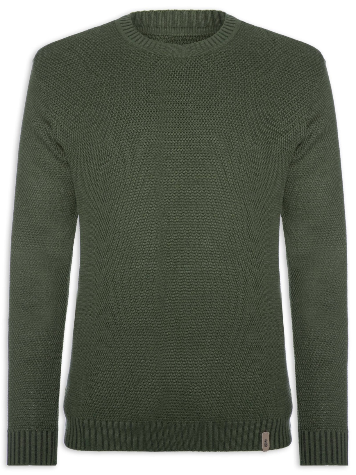 Suéter Masculino Tricot Colmeia Verde Pineapple