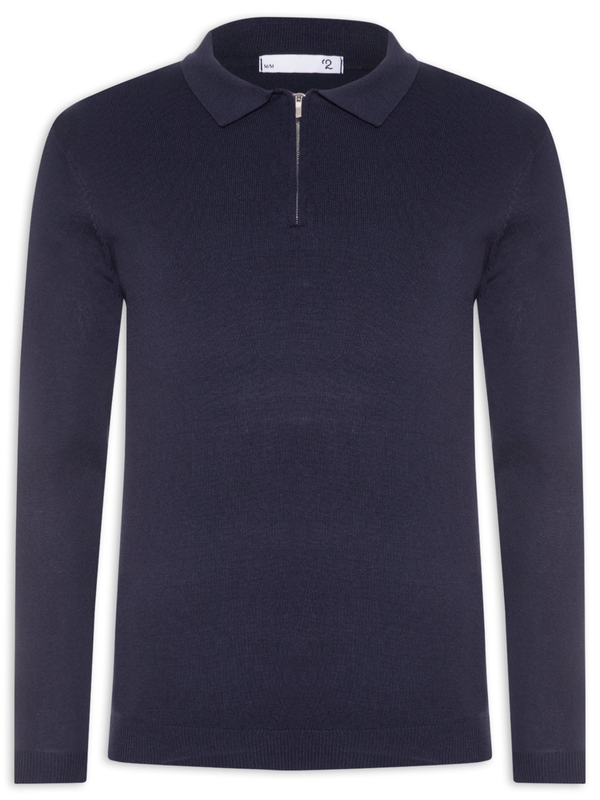 Suéter Masculino Tricot Com Zíper Azul '2 Essential