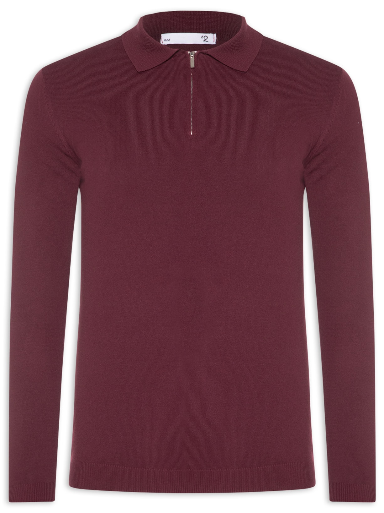 Suéter Masculino Tricot Com Zíper Vermelho '2 Essential
