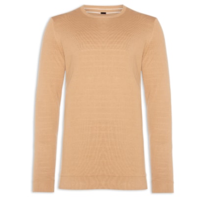 Suéter Masculino Tricot Dupla Face Listra Viena - Marrom