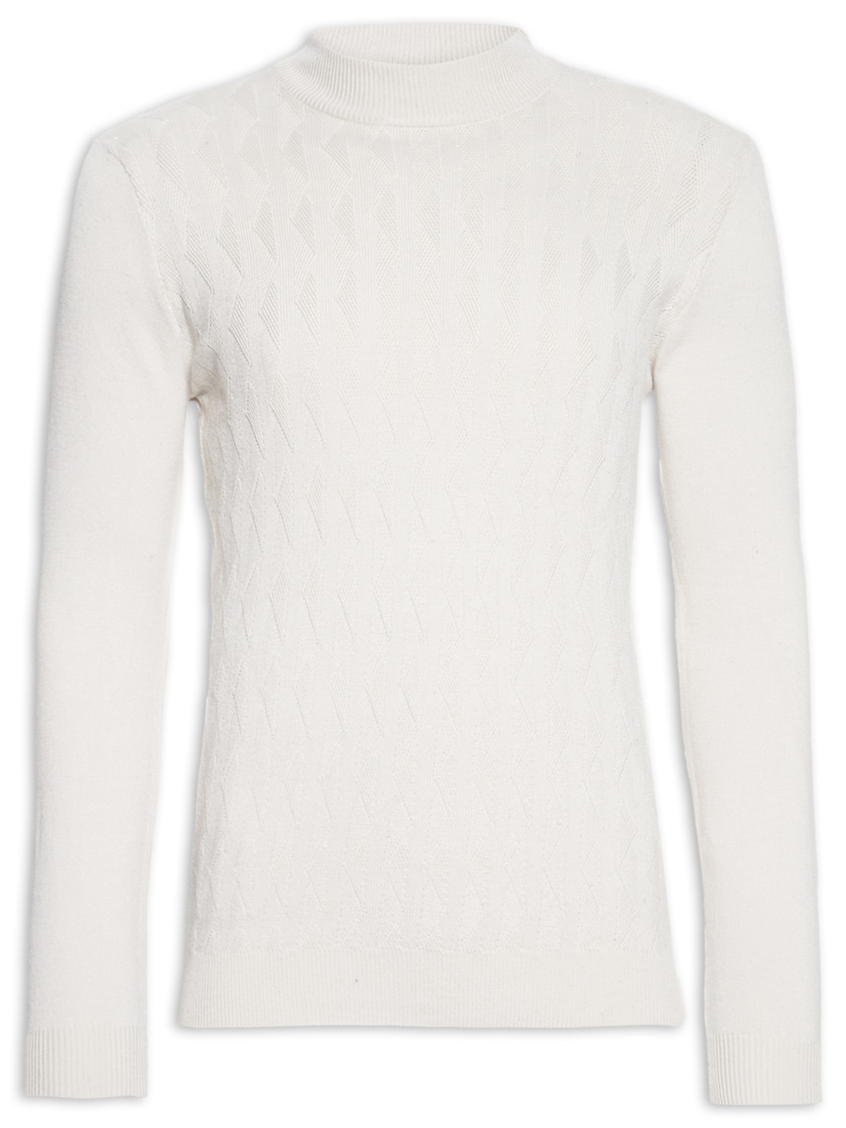 Suéter Masculino Tricot Gola Alta Off White '2 Essential